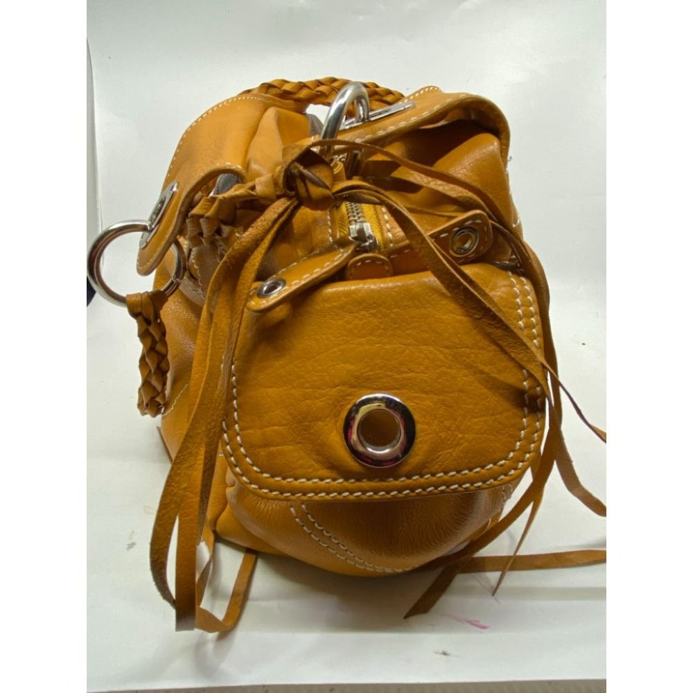 Sondra Roberts Orange Leather Shoulder/ Handbag - Picture 5 of 16